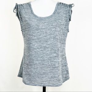COLUMBIA Shoulder-Tie Athleisure Top Gray Size M